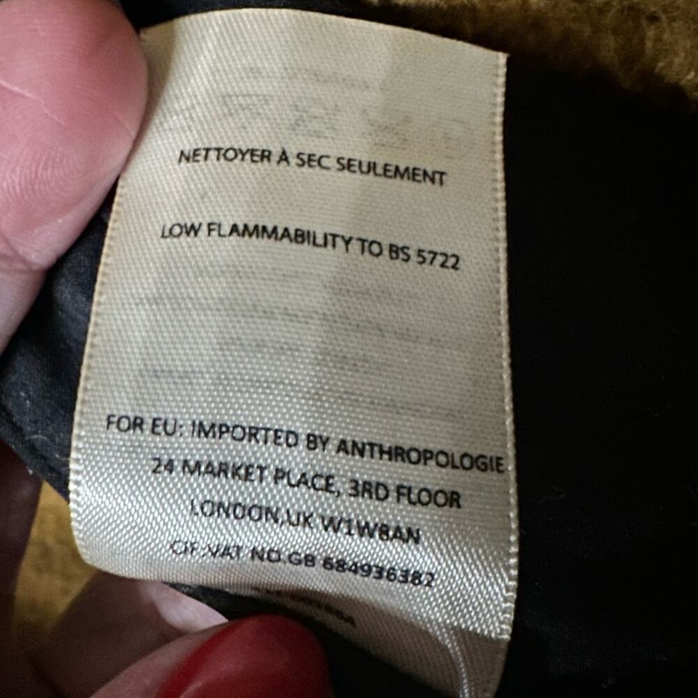 Anthropologie Cartonnier Mustard Wool Blend Moto Jacket Boho Cozy Size Small - Picture 8 of 11